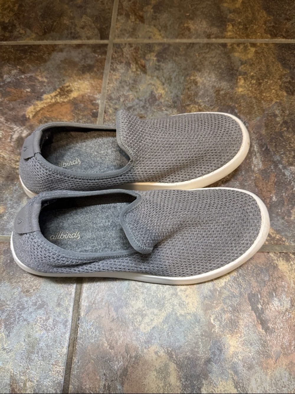 Allbirds Gray Tree Loungers Slip-On Knit Sneakers - Women Size 10